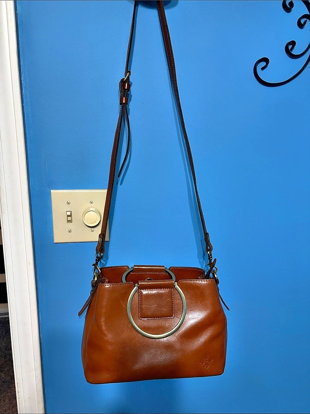 Patricia Nash Empoli Satchel Brown Shoulder Bag